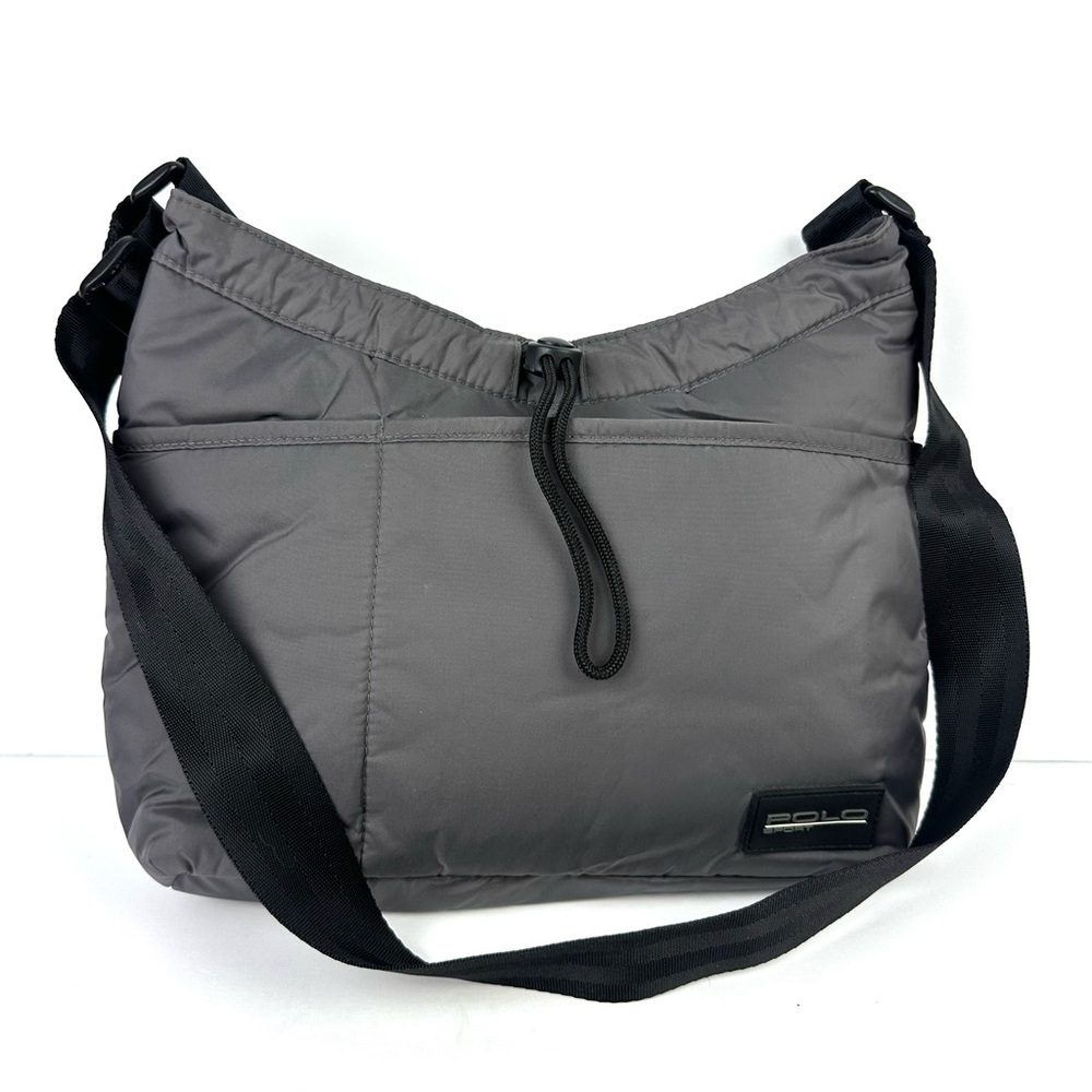 Polo Ralph Lauren Handbag Gray Nylon Shoulder‎ Bag Unisex brand New